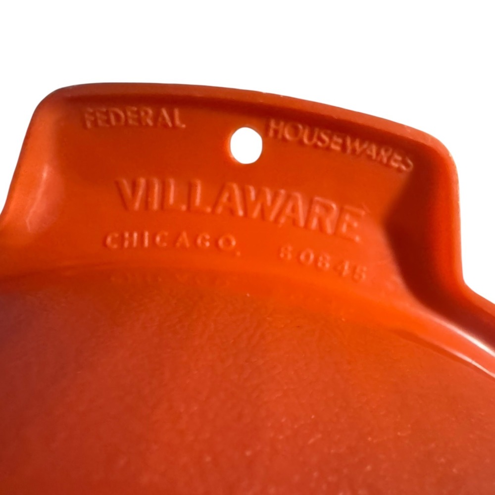 VTG 70s Orange Rubbermaid Villaware colander mixing bowl set 3 PC MCM 2661 2930 - Picture 15 of 16